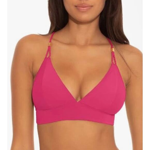 Becca Farah Jessica Reversible Halter Bikini Top M NWT - Picture 3 of 5